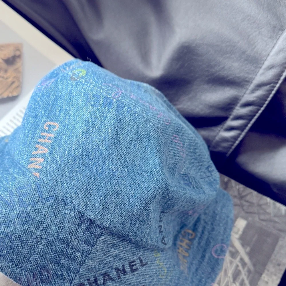 CHANEL Denim Mood Cloche Bucket Hat L
